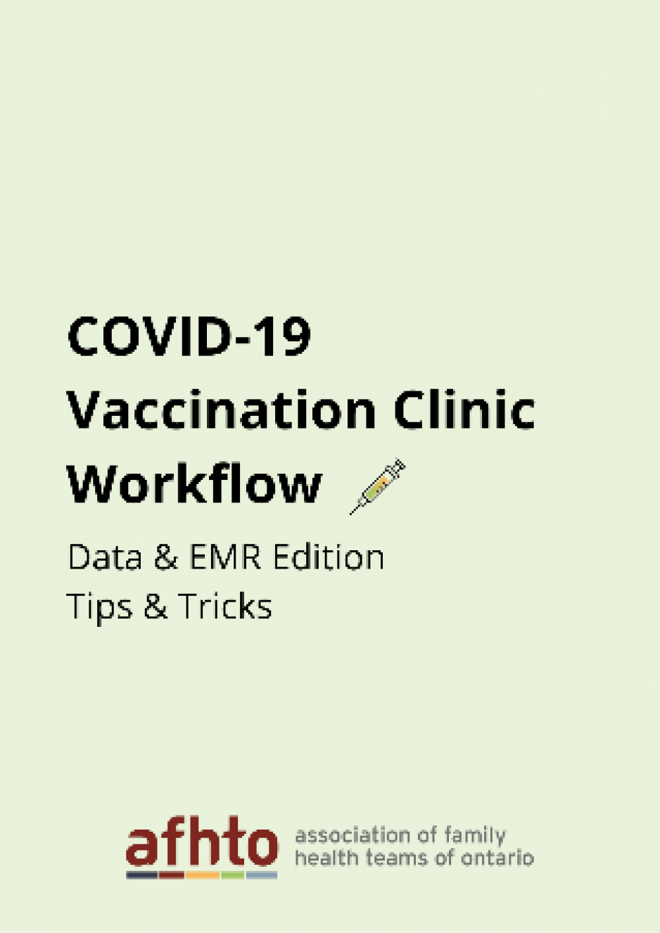 COVID-19 vaccination clinic workflow cover data & emr edition tips & tricks COVID-19 vaccination clinic workflow cover data & emr edition tips & tricks